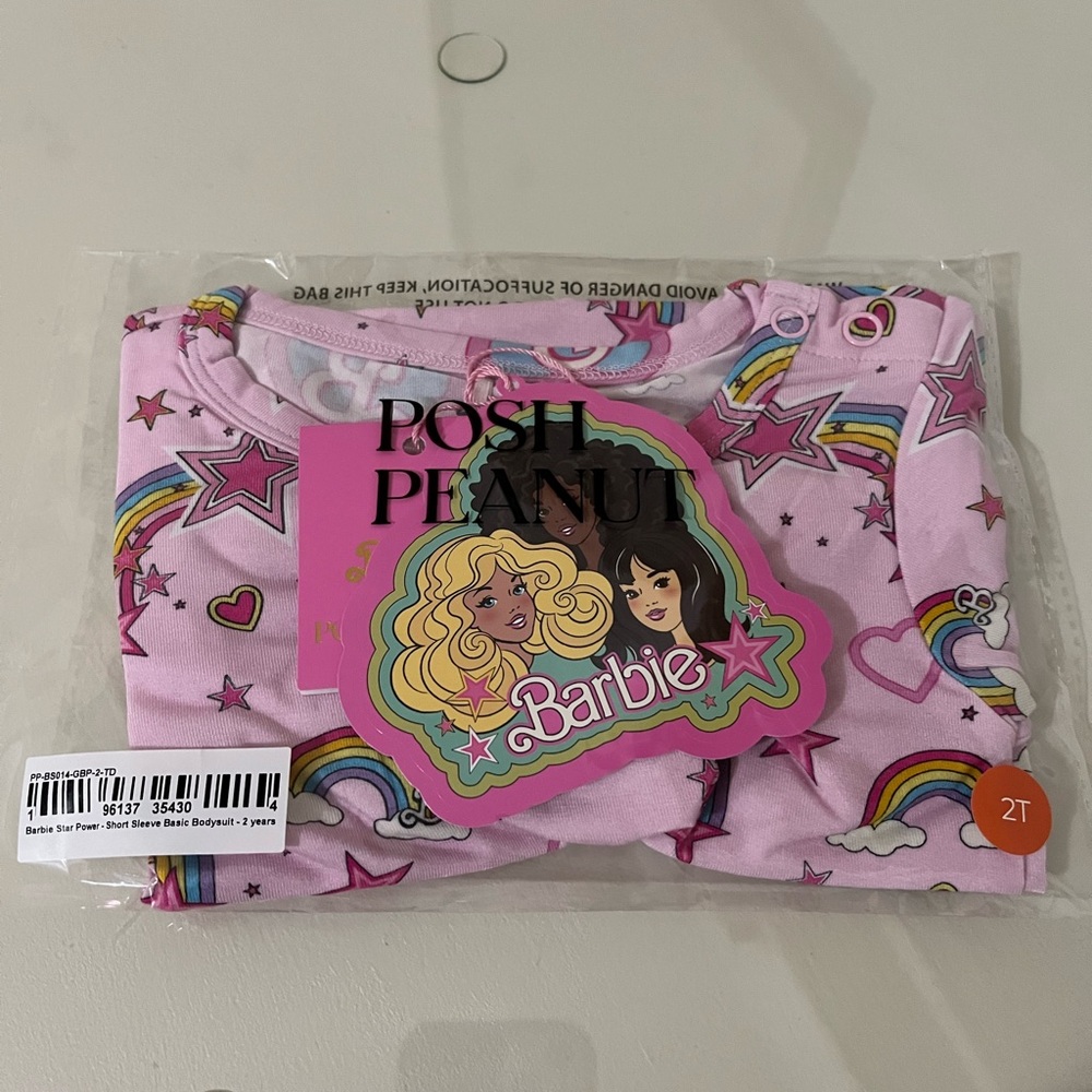 Posh Peanut Barbie Star Power short sleeve bodysuit